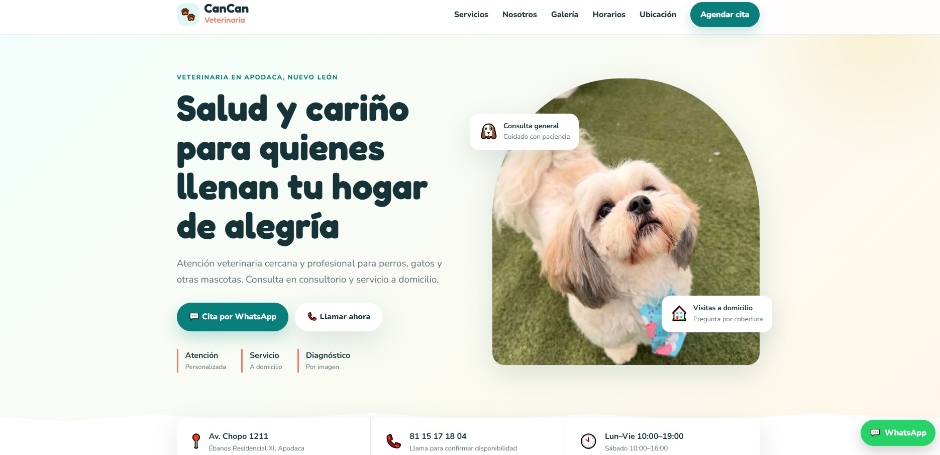 Página web de Can Can Veterinaria