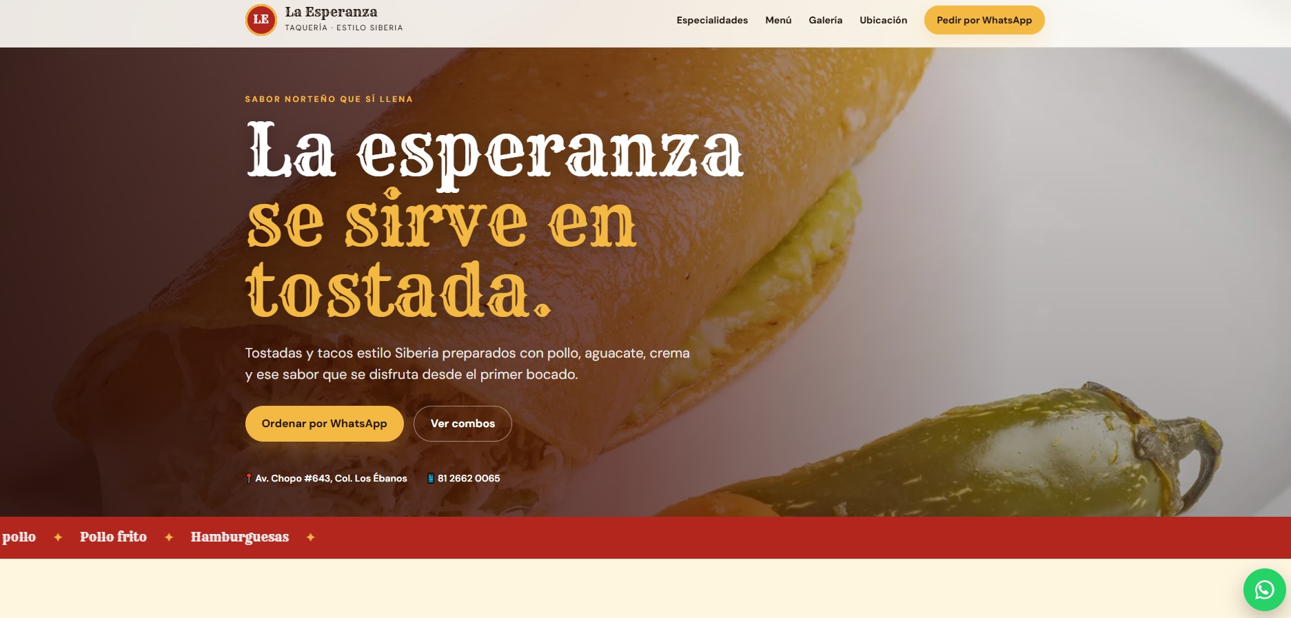 Página web de La Esperanza